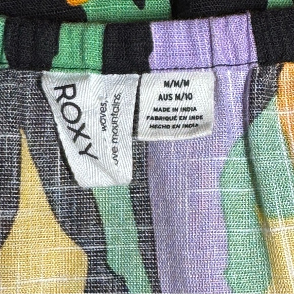 🌻 Roxy Waiting Line Floral Printed Tiered MIDI Dress size Medium Sundress - Picture 8 of 12